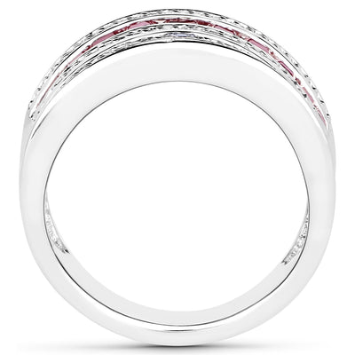3.36 Carat Multi-Stone .925 Sterling Silver Engagement Ring