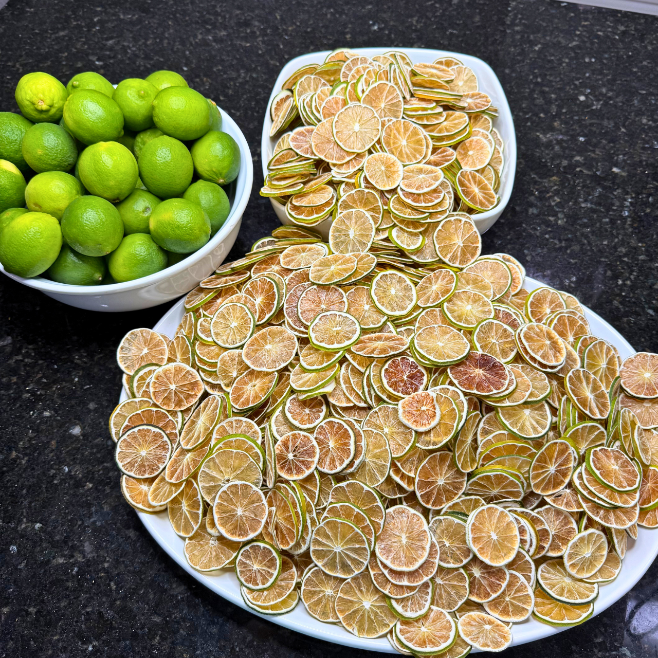Tranches de citron vert déshydratées pour le bar et la décoration