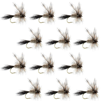 Barbless Adams Irresistible Classic Dry Fly - 1 Dozen Flies Hook Size 14