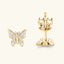 Moissanite 925 Sterling Silver Butterfly Stud Earrings - Korvel