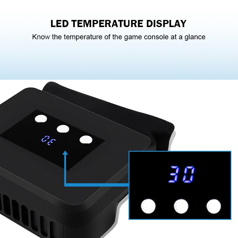 Suitable for switch host heatsink switch game console base with temperature display and cooling fan - Korvel