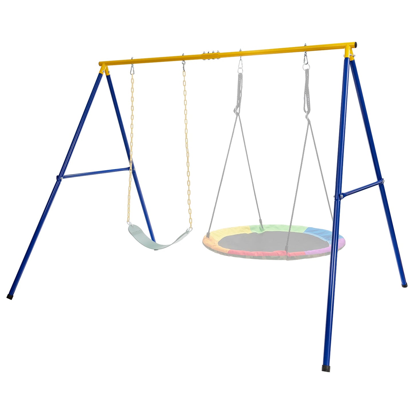 Soporte de columpio en forma de A extragrande de 660 LBS - Amarillo