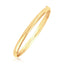 Bracelet jonc classique en or jaune 14 carats