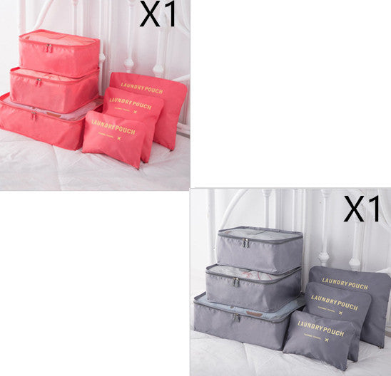 6-Piece Travel Storage Bag Set for Organized Packing