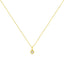 Collier Pendentif Solitaire en Argent Sterling Plaqué Or Jaune 14K avec Diamant
