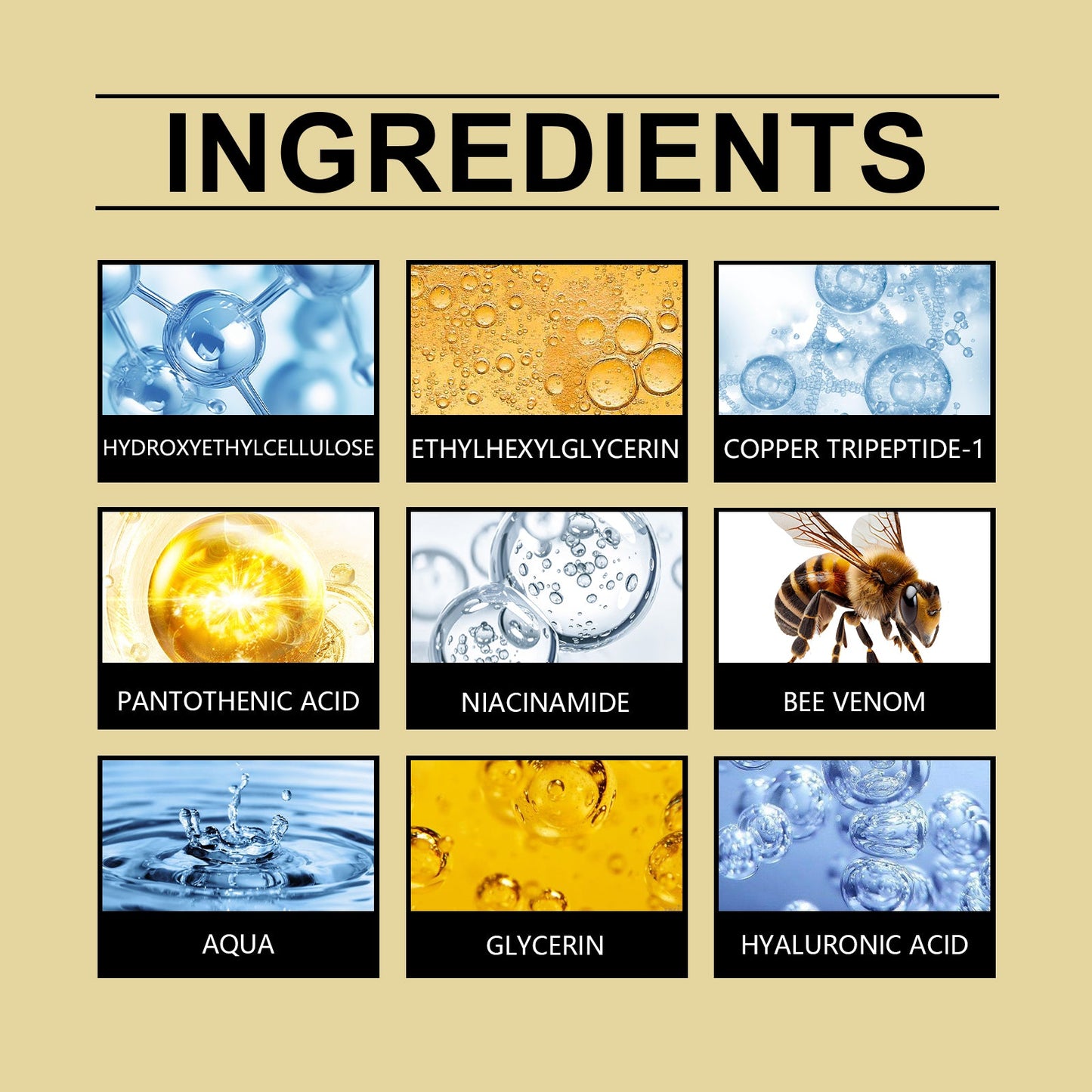 Capsules de soin facial au venin d'abeille pour une peau nourrie et hydratée