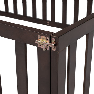 Full Size Wood Daybed Frame with Fence Walnut(OLD SKU:WF289662AAL) - Korvel