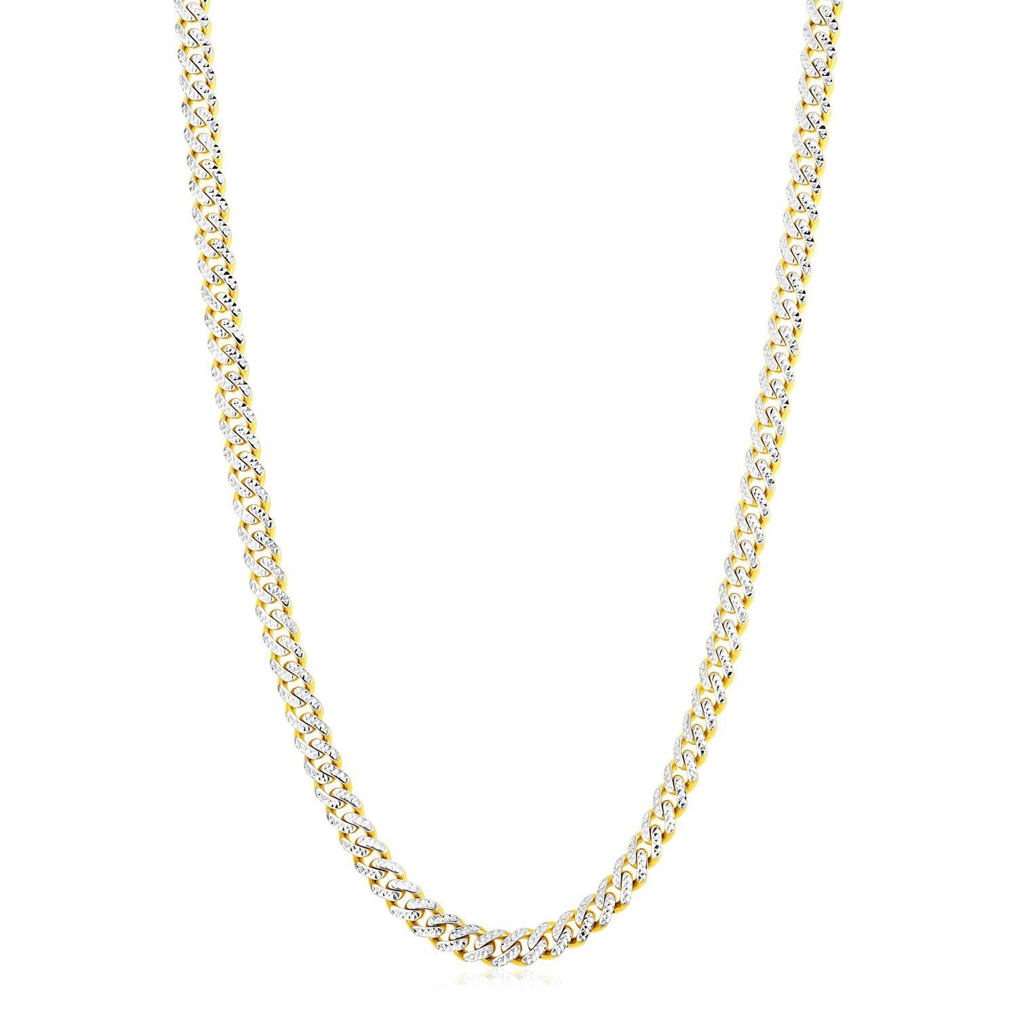 Chaîne Miami Cuban moderne en or jaune 14k - 6,5 mm