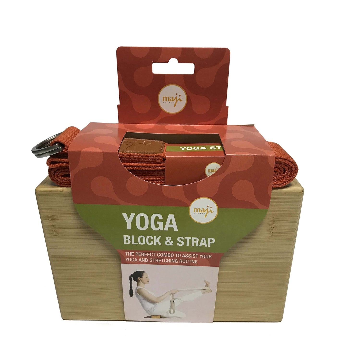 Bamboo Yoga Block & Strap Set for Enhanced Practice