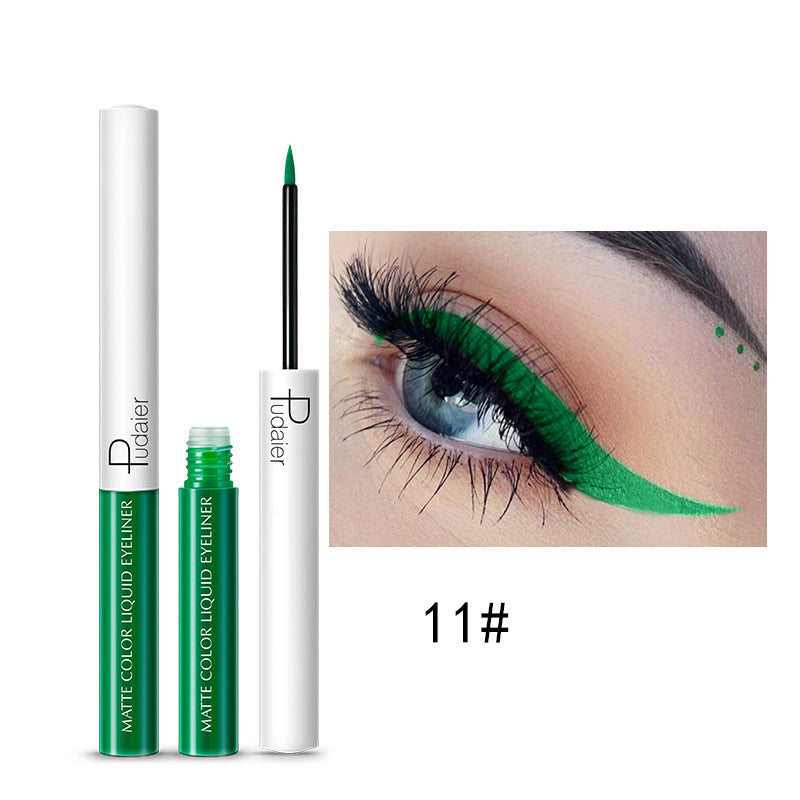 Quick-Drying Waterproof And Sweat-Proof Liquid Eyeliner Does Not Smudge Cosmetics Pudaier Color Eyeliner - Korvel
