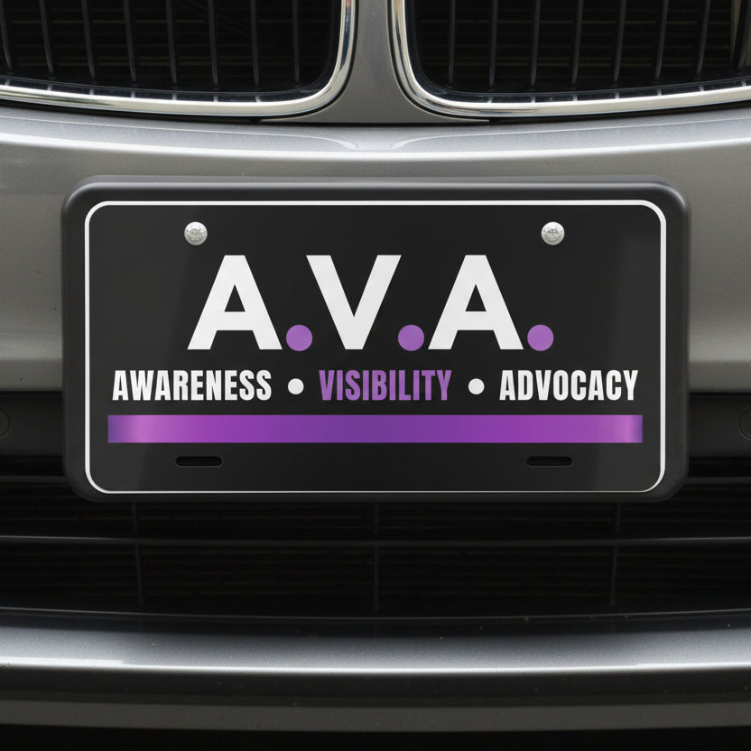 Placa de matrícula de concienciación sobre la epilepsia A.V.A.