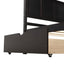 Platform Storage Bed  2 drawers with wheels  Twin Size Frame  Espresso - Korvel