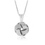 Pendentif Love Knot en Argent Sterling avec Fini Texturé