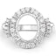 Anillo de Compromiso Semi Montura de Diamante Blanco de 0.83 Quilates en Oro Blanco de 14K
