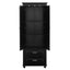 Tall Storage Cabinet with Two Drawers for Bathroom/Office, Black - Korvel