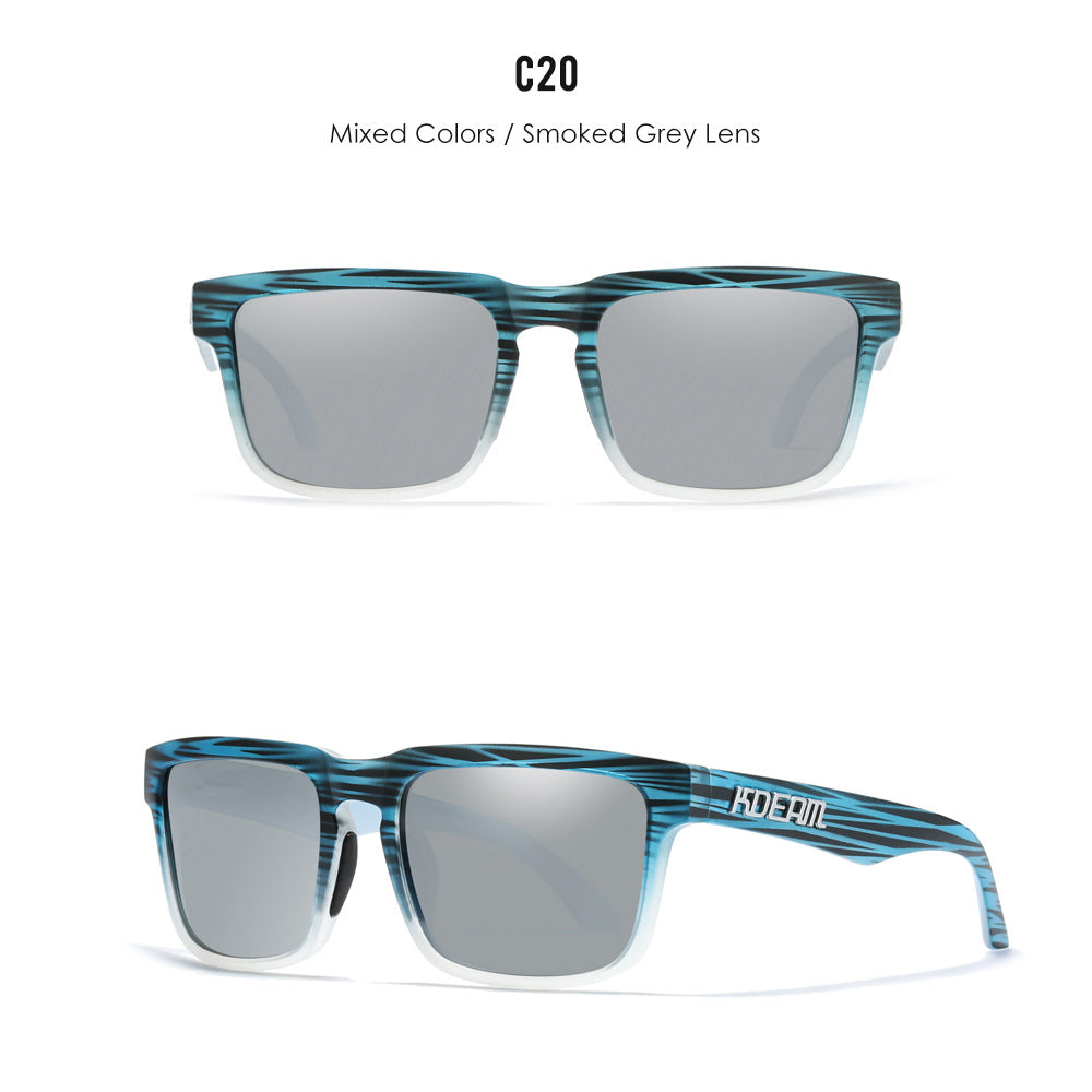 Classic polarized sunglasses for men and women ultra light driving glasses colorful real film sunglasses - Korvel