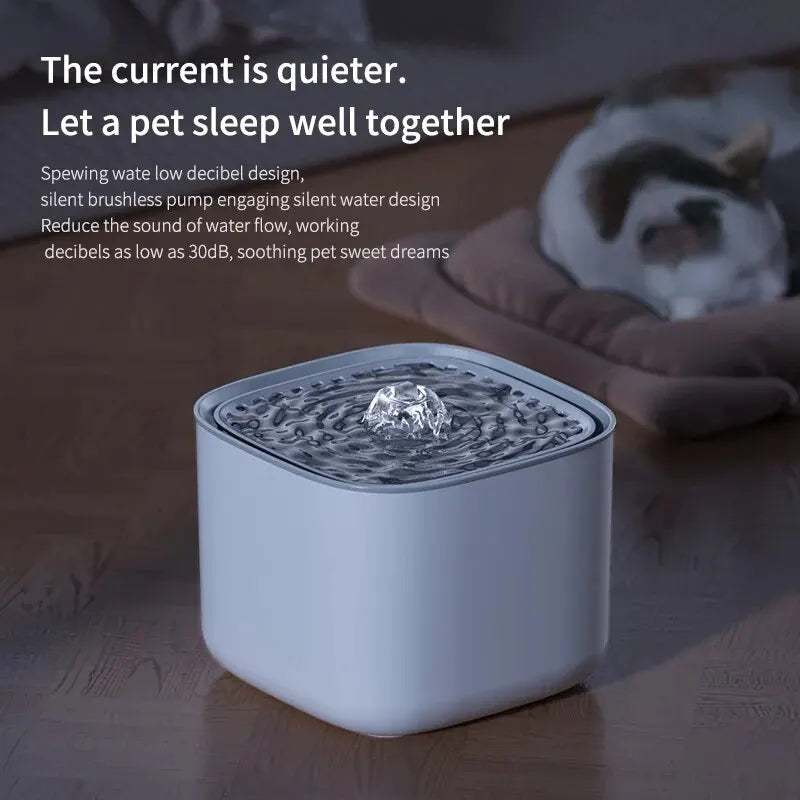 3L Large Capacity Canine Cat Dog Pet Circulating Filter Pet Fountain Feeder Automatic Water Dispenser with USB Port for Pets - Korvel