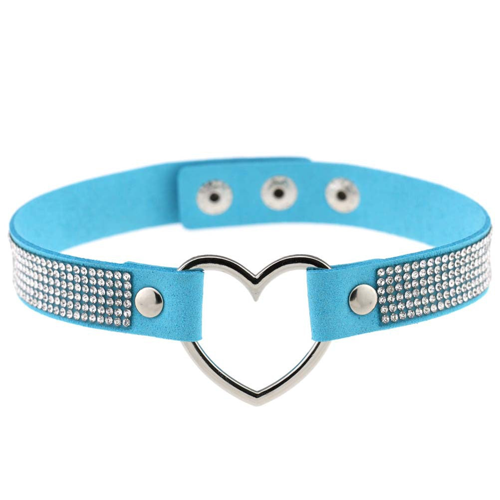 Collar de Rhinestone en Forma de Corazón Harajuku