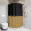 Elegant Black & Gold Paw Print Shower Curtain