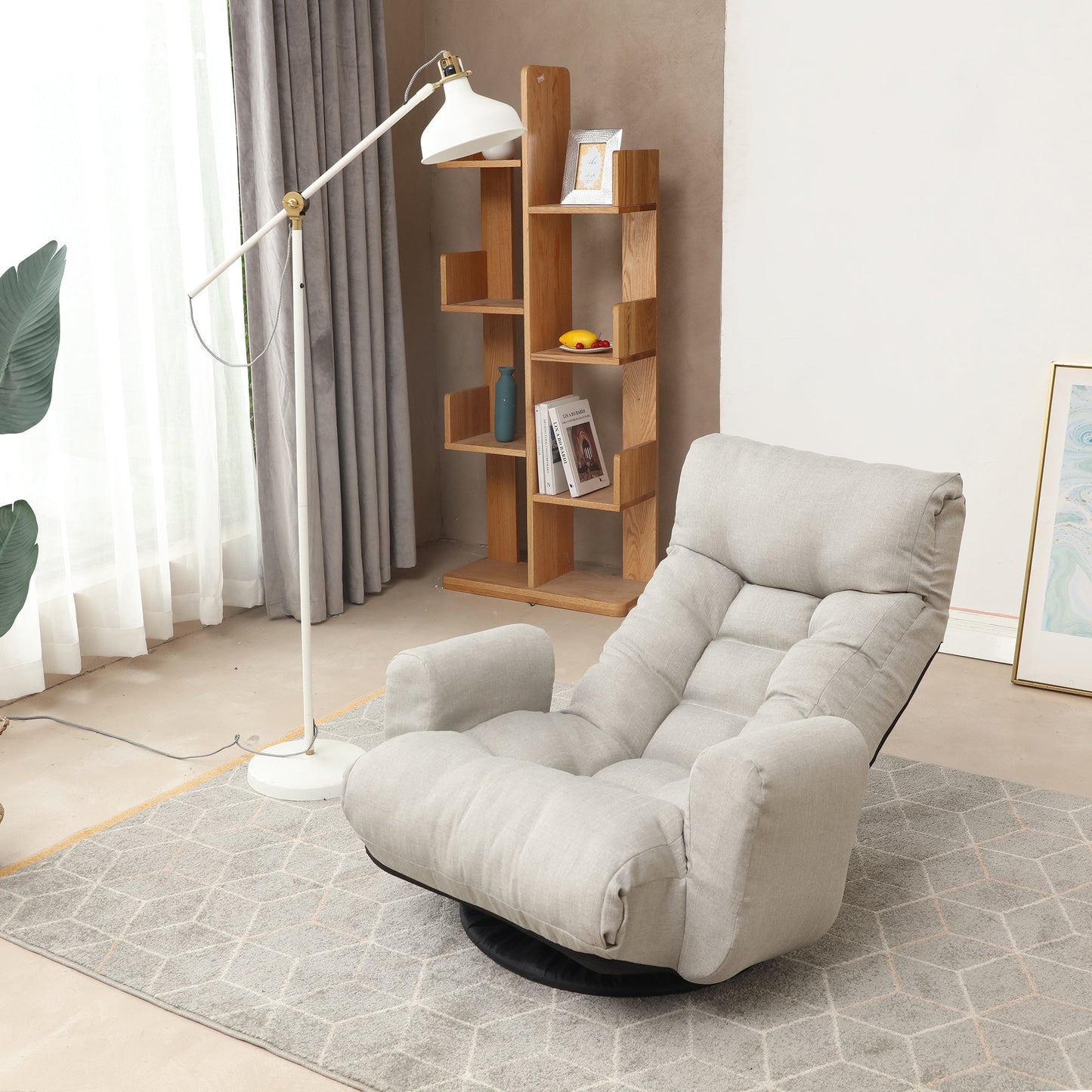 Adjustable head and waist game chair lounge chair in the living room 360 degree rotatable sofa chair - Korvel