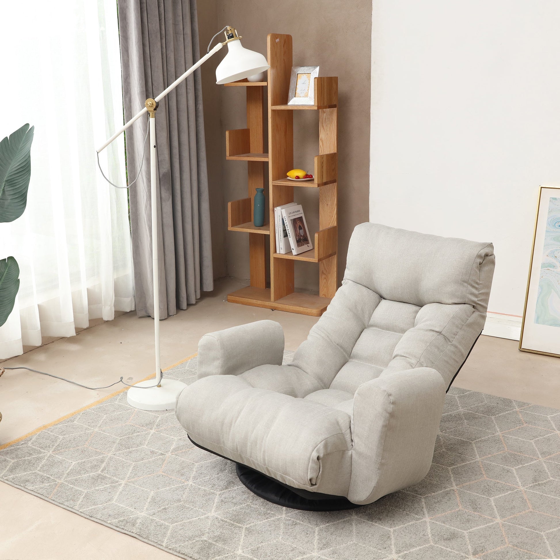 Adjustable head and waist game chair lounge chair in the living room 360 degree rotatable sofa chair - Korvel