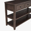 Retro Design Console Table with Two Open Shelves, Pine Solid Wood Frame and Legs for Living Room (Espresso) - Korvel