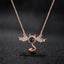 100 languages I love you, projection necklace, female demon, niche European and American design, collarbone chain jewelry - Korvel
