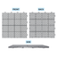 12 x 12 inch gray interlocking deck tiles, plastic waterproof, weighing up to 6613 pounds, with a rose pattern pack of 12 - Korvel