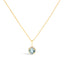 Collar de Colgante Halo de Amatista Púrpura y Diamante en Oro Blanco de 10K