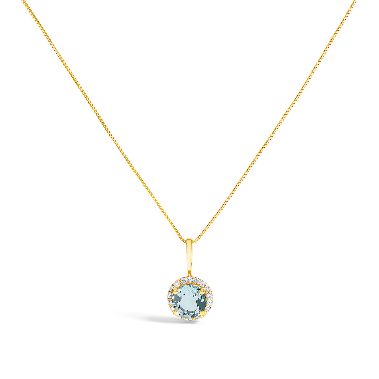 Collar de Colgante Halo de Amatista Púrpura y Diamante en Oro Blanco de 10K