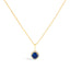 Collar de Colgante Halo de Amatista Púrpura y Diamante en Oro Blanco de 10K