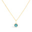 Collar de Colgante Halo de Amatista Púrpura y Diamante en Oro Blanco de 10K