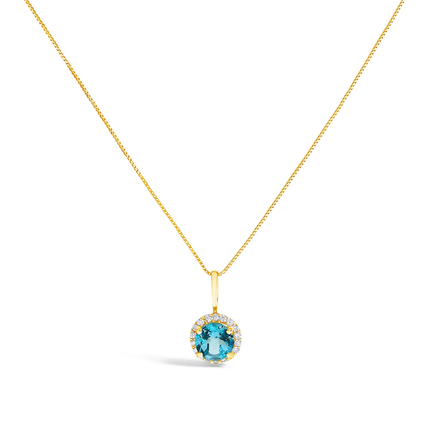 Collar de Colgante Halo de Amatista Púrpura y Diamante en Oro Blanco de 10K