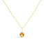 Collar de Colgante Halo de Amatista Púrpura y Diamante en Oro Blanco de 10K