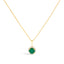 Collar de Colgante Halo de Amatista Púrpura y Diamante en Oro Blanco de 10K