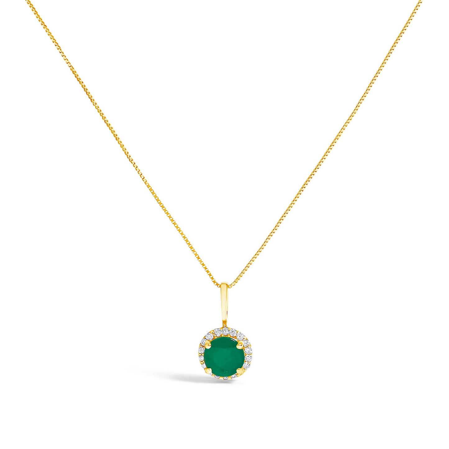 Collar de Colgante Halo de Amatista Púrpura y Diamante en Oro Blanco de 10K