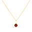 Collar de Colgante Halo de Amatista Púrpura y Diamante en Oro Blanco de 10K