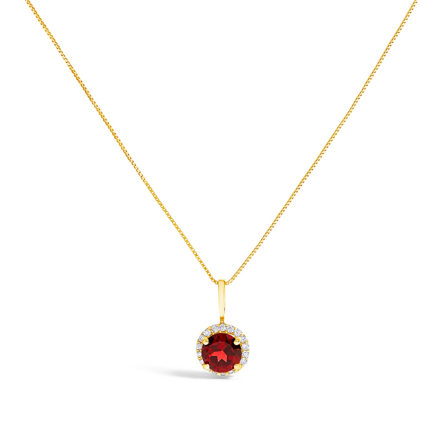 Collar de Colgante Halo de Amatista Púrpura y Diamante en Oro Blanco de 10K