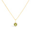 Collar de Colgante Halo de Amatista Púrpura y Diamante en Oro Blanco de 10K