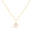 Collar de Colgante Halo de Amatista Púrpura y Diamante en Oro Blanco de 10K