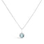 Collar de Colgante Halo de Amatista Púrpura y Diamante en Oro Blanco de 10K