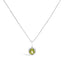Collar de Colgante Halo de Amatista Púrpura y Diamante en Oro Blanco de 10K