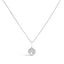 Collar de Colgante Halo de Amatista Púrpura y Diamante en Oro Blanco de 10K