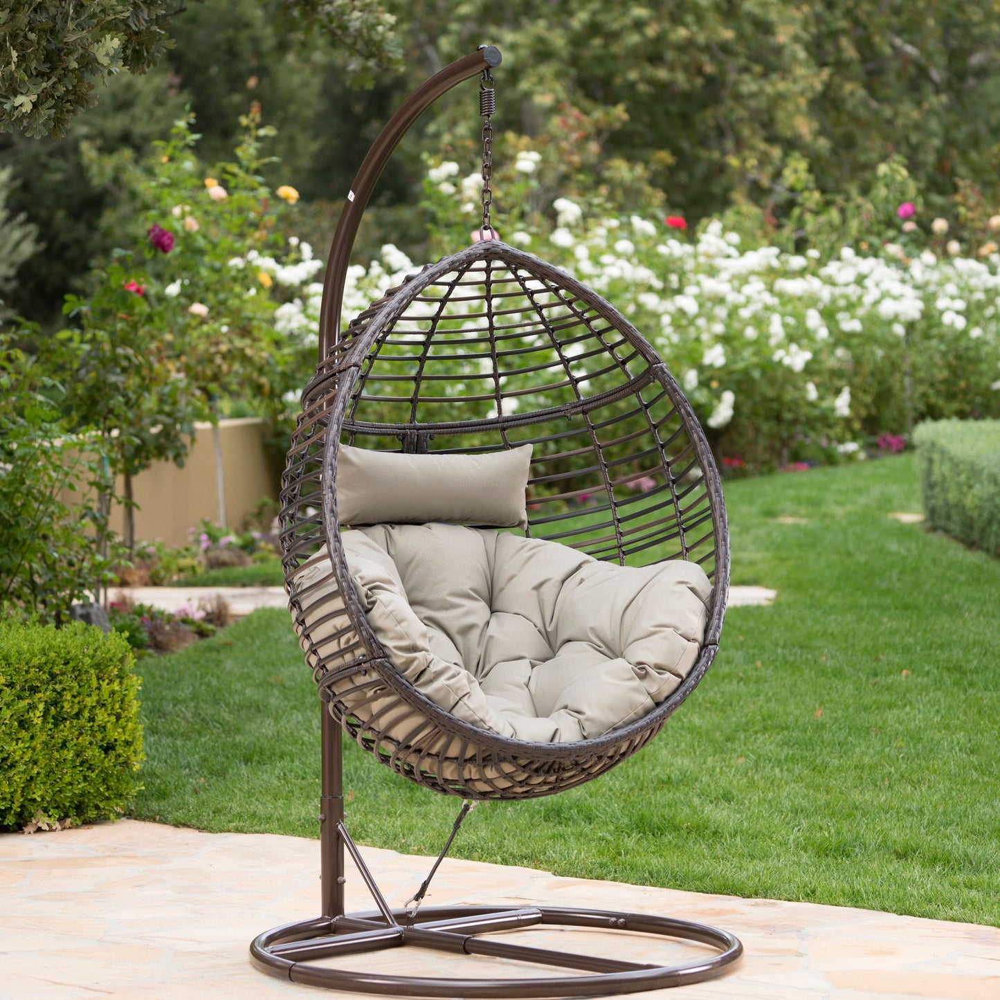 Premium Hanging Basket Chair - Brown - Stand Not Included