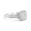 Anillo de diamantes de corte princesa de .925 plata esterlina 1/4 Cttw - Talla 7