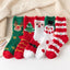 Christmas Red Socks for Children - Autumn and Winter Thickening - Warm Home Socks Coral Velvet Floor Socks Plush Middle Tube - Korvel