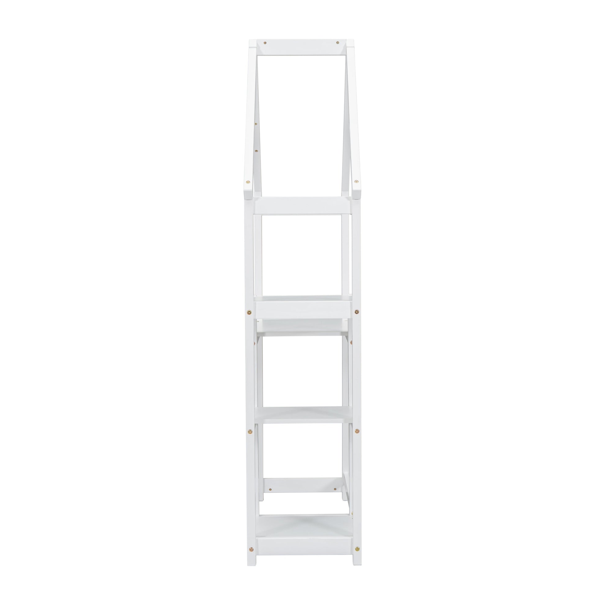 House-shaped Wooden writing Desk,Kids study Table,Bookshelf & Toy Storage,White - Korvel
