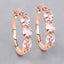 Boucles d'oreilles en argent sterling avec morganite et diamants de 1,63 carat