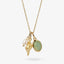 14K Gold-Plated Natural Crystal Conch Pendant Necklace - Korvel