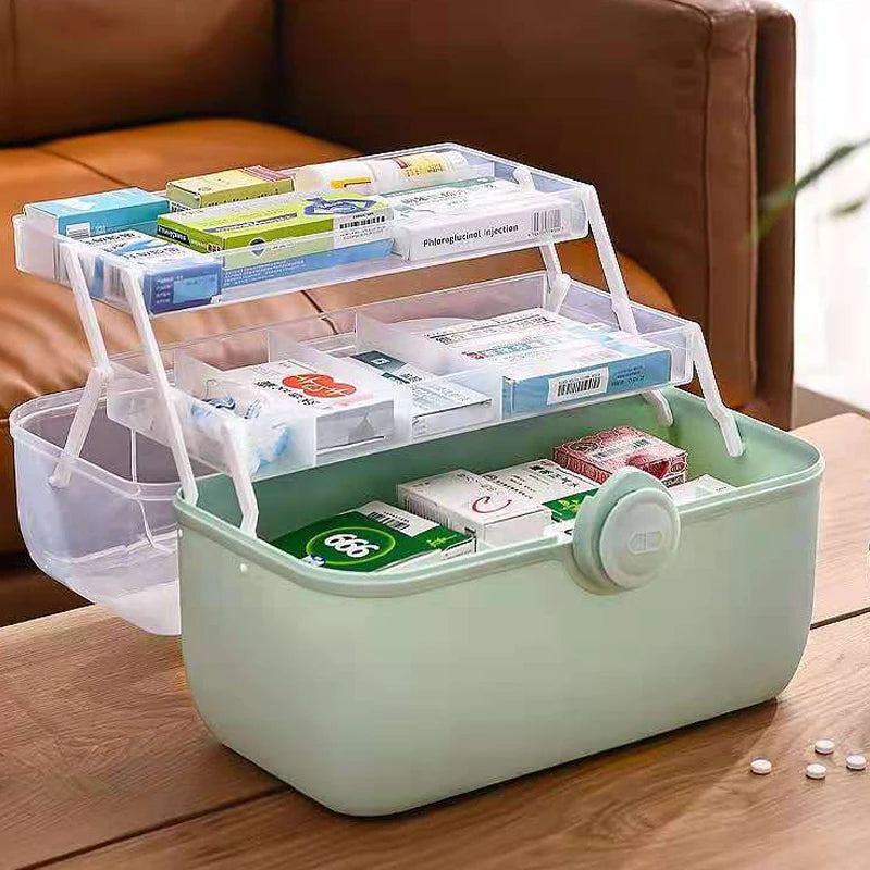 Boîte d'Organisateur de Médicaments Familiale de Grande Capacité